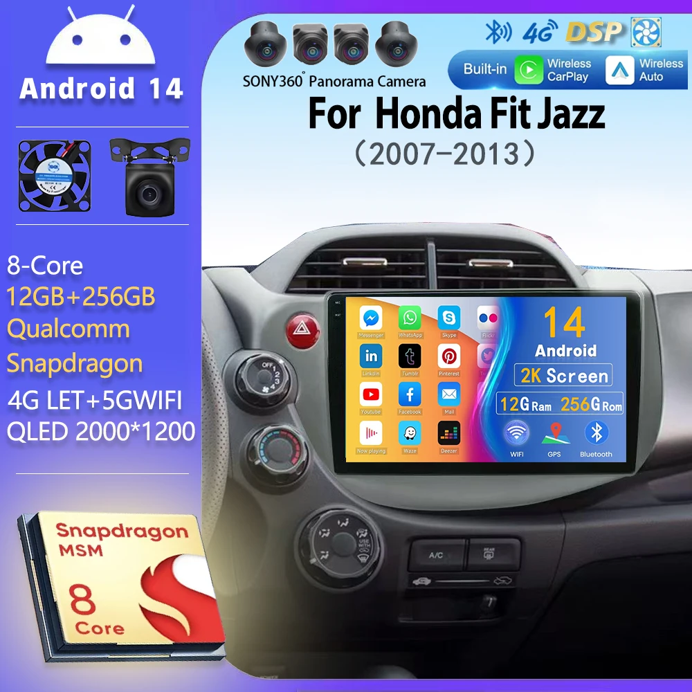 Android 14 wireless Carplay Auto Car Radio For Honda Fit Jazz 2007 - 2013 Navigation GPS Multimedia Player Stereo WIFI+4G BT LHD
Android 14 wireless Carplay Auto Car Radio For Honda Fit Jazz 2007 - 2013 Navigation GPS Multimedia Player Stereo WIFI+4G BT LHD