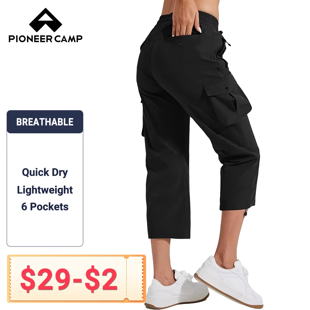 Pioneer Camp Women's Cargo Capris Hiking Pants Lightweight Quick Dry Outdoor Camping Stretch Summer Pants for Women Casual
Pioneer Camp Women's Cargo Capris Hiking Pants Lightweight Quick Dry Outdoor Camping Stretch Summer Pants for Women Casual
