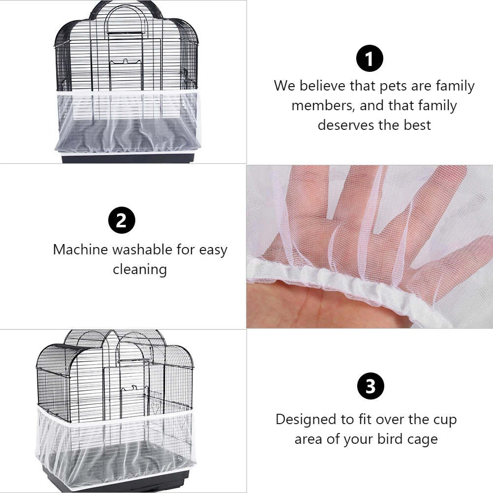 Bird Cage Covers for Birds Birdcage Skirt Messy Canary Net Large Catcher White Cages
Bird Cage Covers for Birds Birdcage Skirt Messy Canary Net Large Catcher White Cages