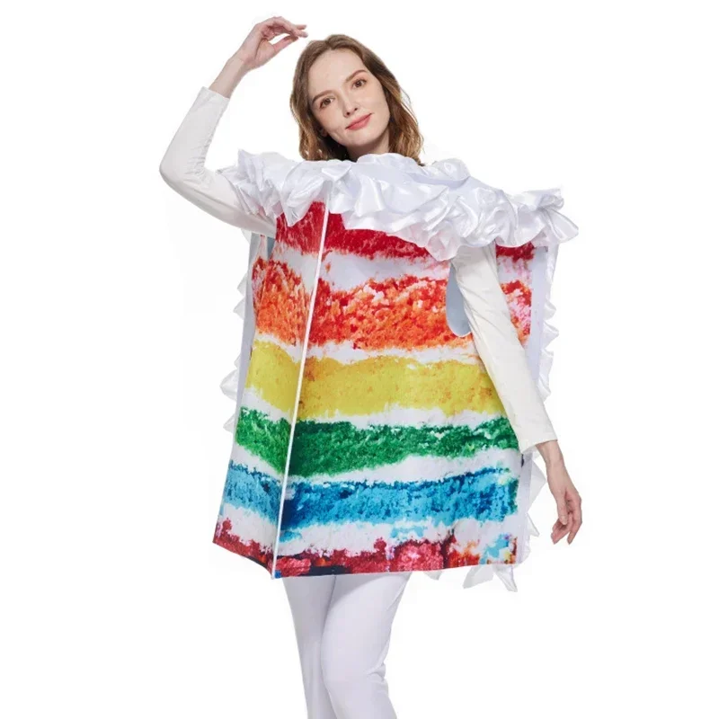 Women Rainbow Color Crepe Piece of Cake Costume Adult Halloween Dress Up Cake Slice Costume$0$k
Women Rainbow Color Crepe Piece of Cake Costume Adult Halloween Dress Up Cake Slice Costume$0$k