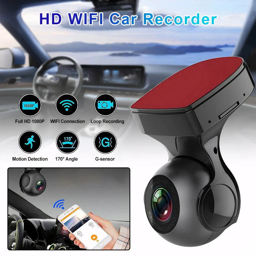 Mini Dash Cam 1080P HD Car Dash Camera Built-in WiFi Driving Video Recorder Camera Smart Car Camera Video Recorder for Cars
Mini Dash Cam 1080P HD Car Dash Camera Built-in WiFi Driving Video Recorder Camera Smart Car Camera Video Recorder for Cars