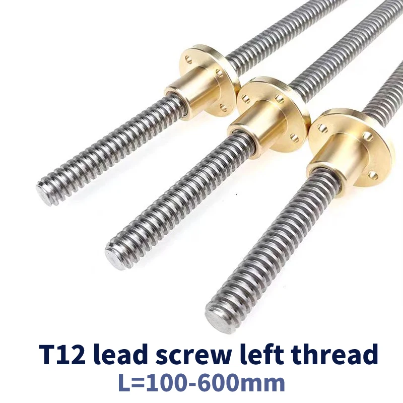T12 lead screw Left-hand thread lead2/3mm 304 stainless steel trapezoidal reverse left-hand screw and reverse copper Brass Nut
T12 lead screw Left-hand thread lead2/3mm 304 stainless steel trapezoidal reverse left-hand screw and reverse copper Brass Nut