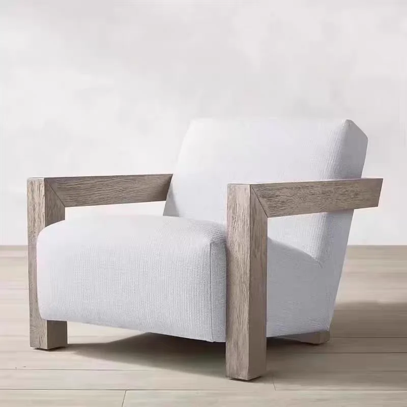 #American Modern Single Soft Chair Solid Wood Sofa Chair Light Luxury Cotton Linen Customizable Leisure Chair for Bedroom
#American Modern Single Soft Chair Solid Wood Sofa Chair Light Luxury Cotton Linen Customizable Leisure Chair for Bedroom