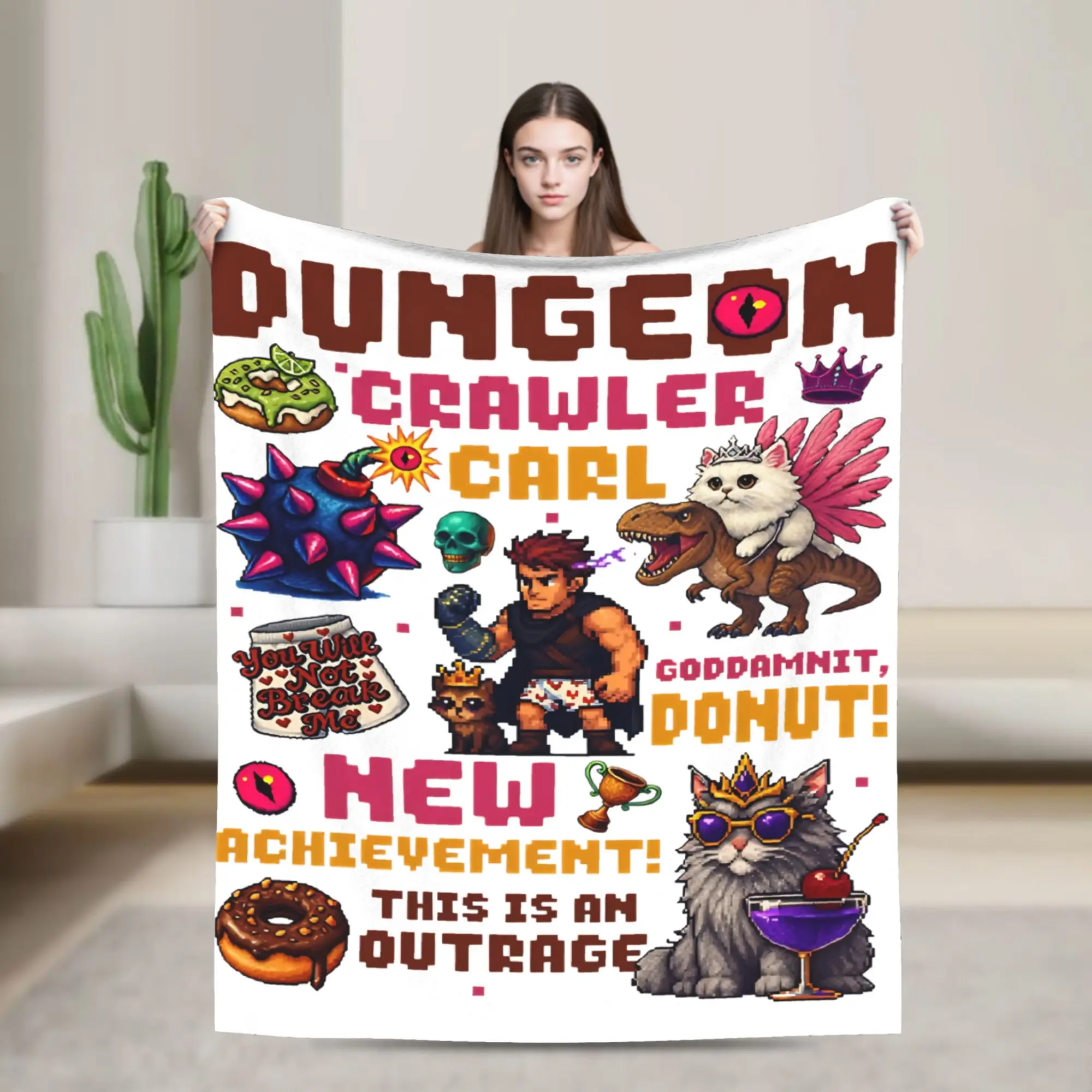 Princess Donut and Mongo Blanket Flannel Dungeon Crawler Carl Ultra-Soft Throw Blankets for Home Outdoor Bedding Throws
Princess Donut and Mongo Blanket Flannel Dungeon Crawler Carl Ultra-Soft Throw Blankets for Home Outdoor Bedding Throws