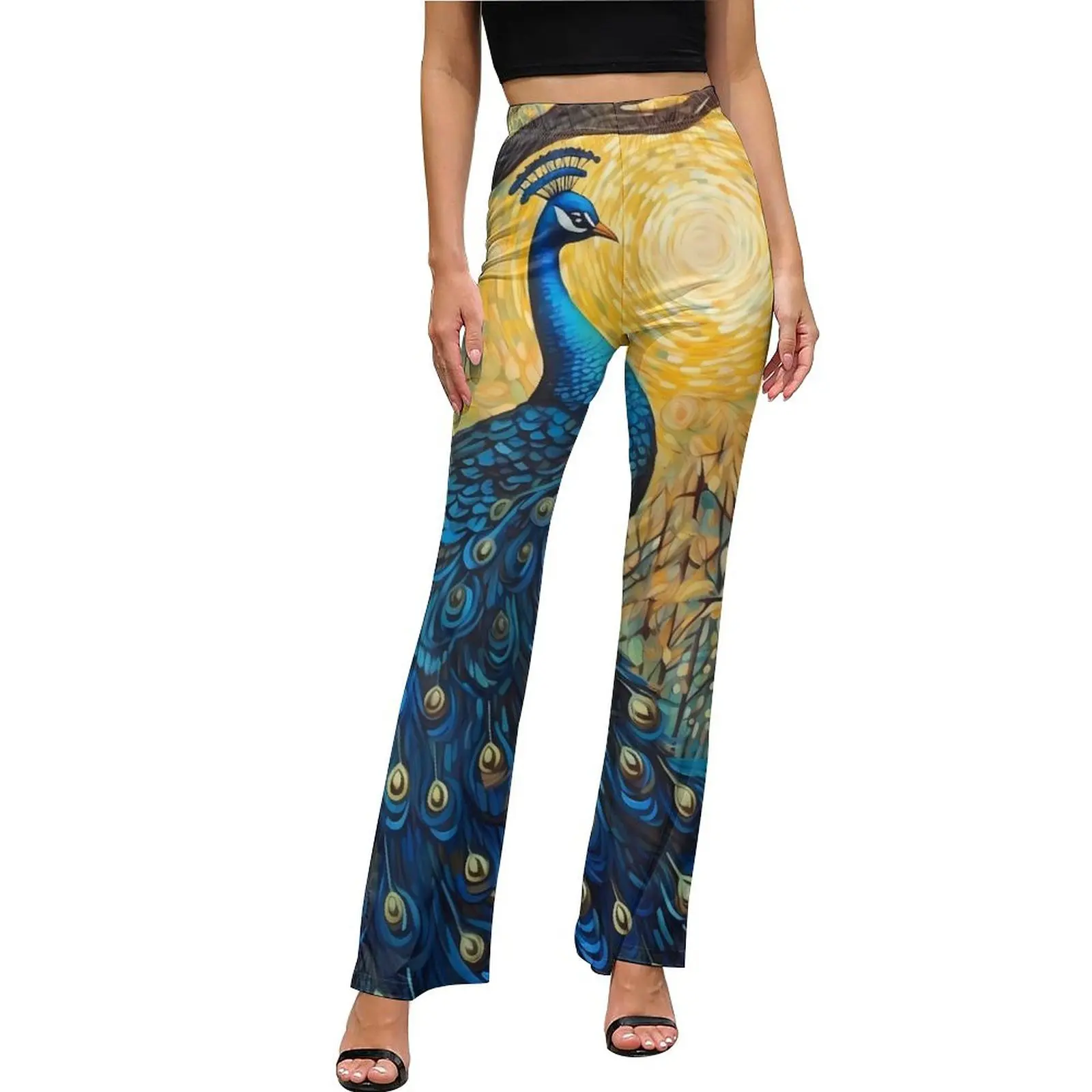 Fantasy Painting About Peacock Casual Pants Summer Night Club Design Flare Trousers High Waist Slim Stretch Street Style Pants
Fantasy Painting About Peacock Casual Pants Summer Night Club Design Flare Trousers High Waist Slim Stretch Street Style Pants