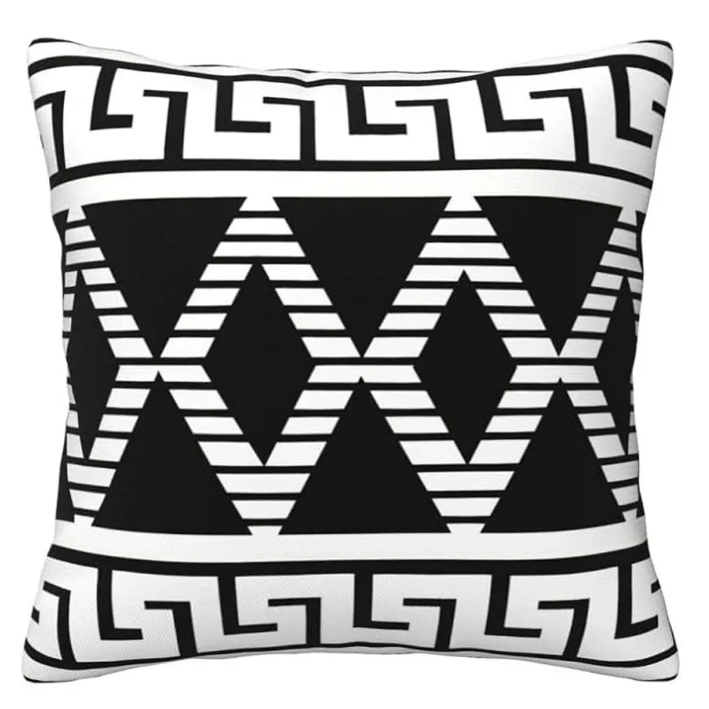 Black and White Greek Key Pillowcase 2D Flat Printed Peach Skin Geometric Meander Cushion Cover for Living Room Sofa Home Decor
Black and White Greek Key Pillowcase 2D Flat Printed Peach Skin Geometric Meander Cushion Cover for Living Room Sofa Home Decor