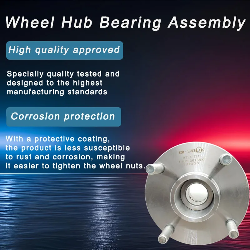 DI-SOLIK Auto Car Parts Front Wheel Hub Unit Bearing DAC30134 for Dongfeng Fengguang 330
DI-SOLIK Auto Car Parts Front Wheel Hub Unit Bearing DAC30134 for Dongfeng Fengguang 330