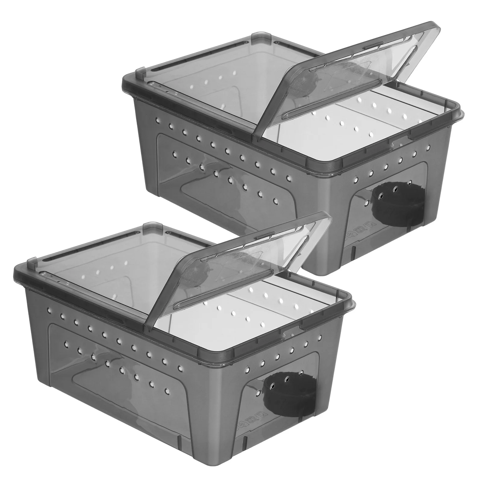 Plastic Reptile Terrarium Habitat Large Transparent Breeding Box with Black Coating for Light Control Perfect Snake Lizard Gecko
Plastic Reptile Terrarium Habitat Large Transparent Breeding Box with Black Coating for Light Control Perfect Snake Lizard Gecko