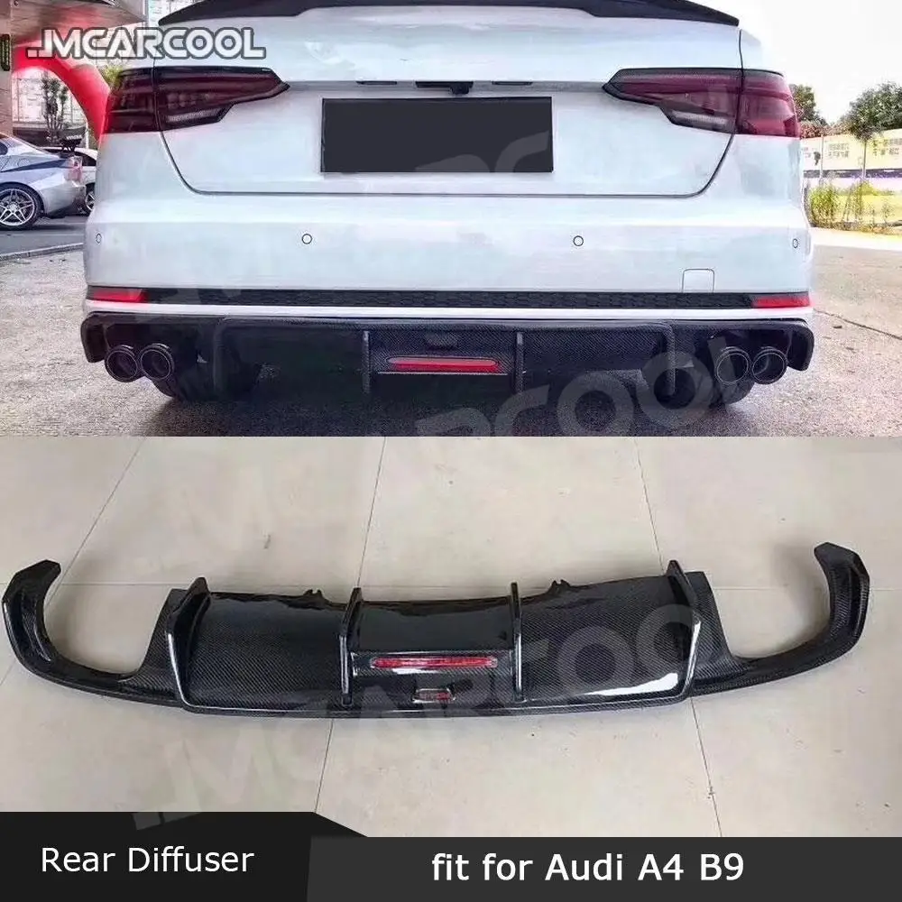 JMCARCOOL задний диффузор для губ с лампой для Audi A4 S4 B9 Sline 2017-2019, не для A4, стандартный четыре выхода, бампер из углеродного волокна 
JMCARCOOL задний диффузор для губ с лампой для Audi A4 S4 B9 Sline 2017-2019, не для A4, стандартный четыре выхода, бампер из углеродного волокна
