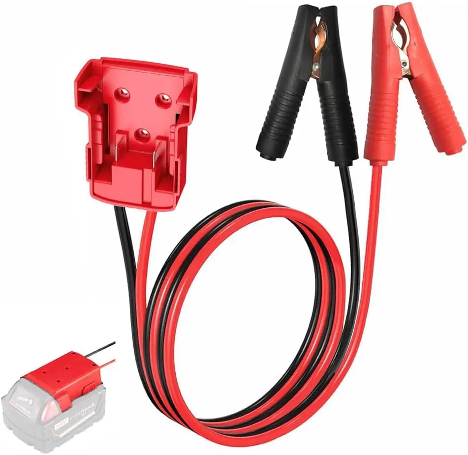 2FT 8AWG Jumper Cables with Adapter for M18 18V Battery, Automotive Booster Cables, Silicone Wire 392℉
2FT 8AWG Jumper Cables with Adapter for M18 18V Battery, Automotive Booster Cables, Silicone Wire 392℉