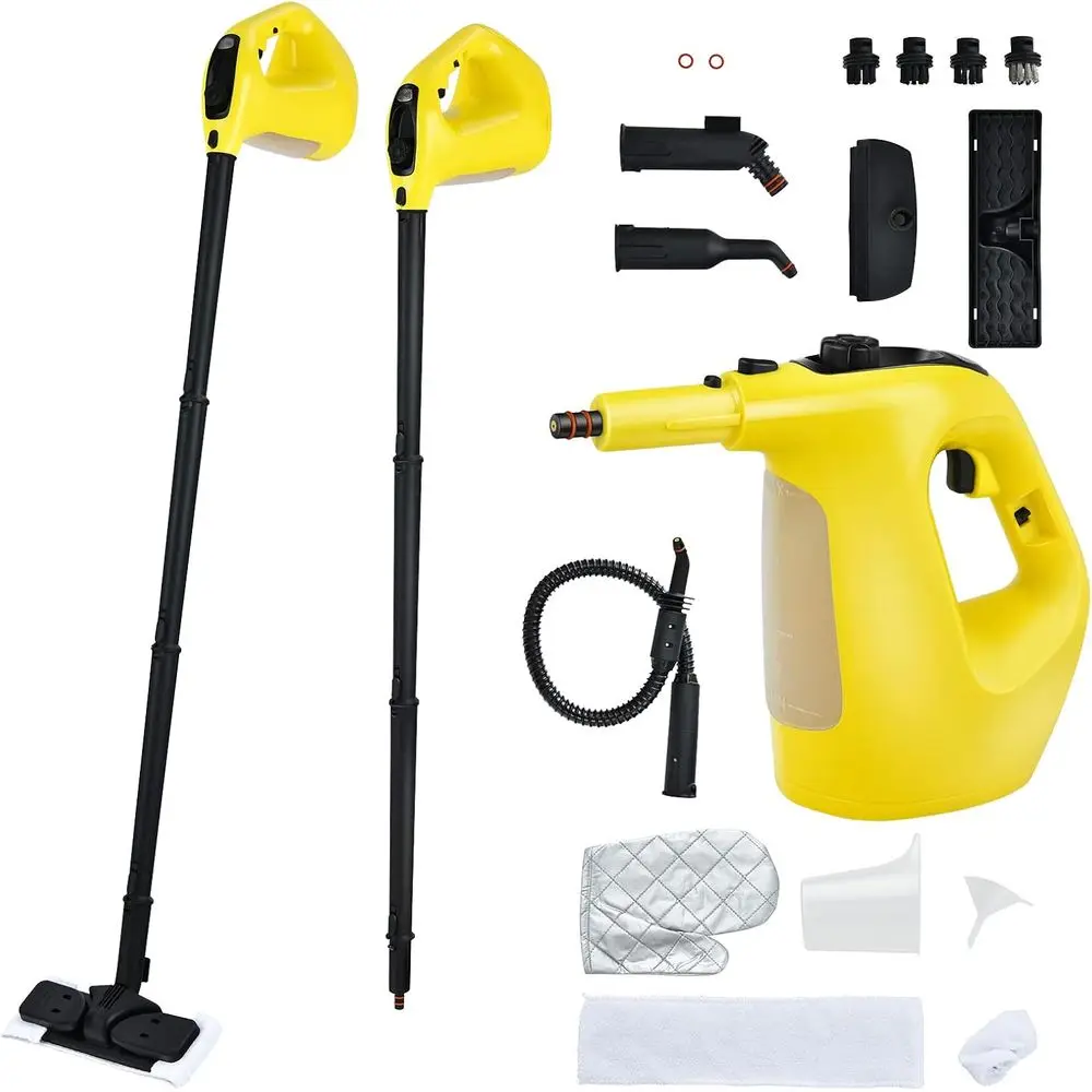 Portable Yellow Multi-Position Purified Steam Cleaner
Portable Yellow Multi-Position Purified Steam Cleaner