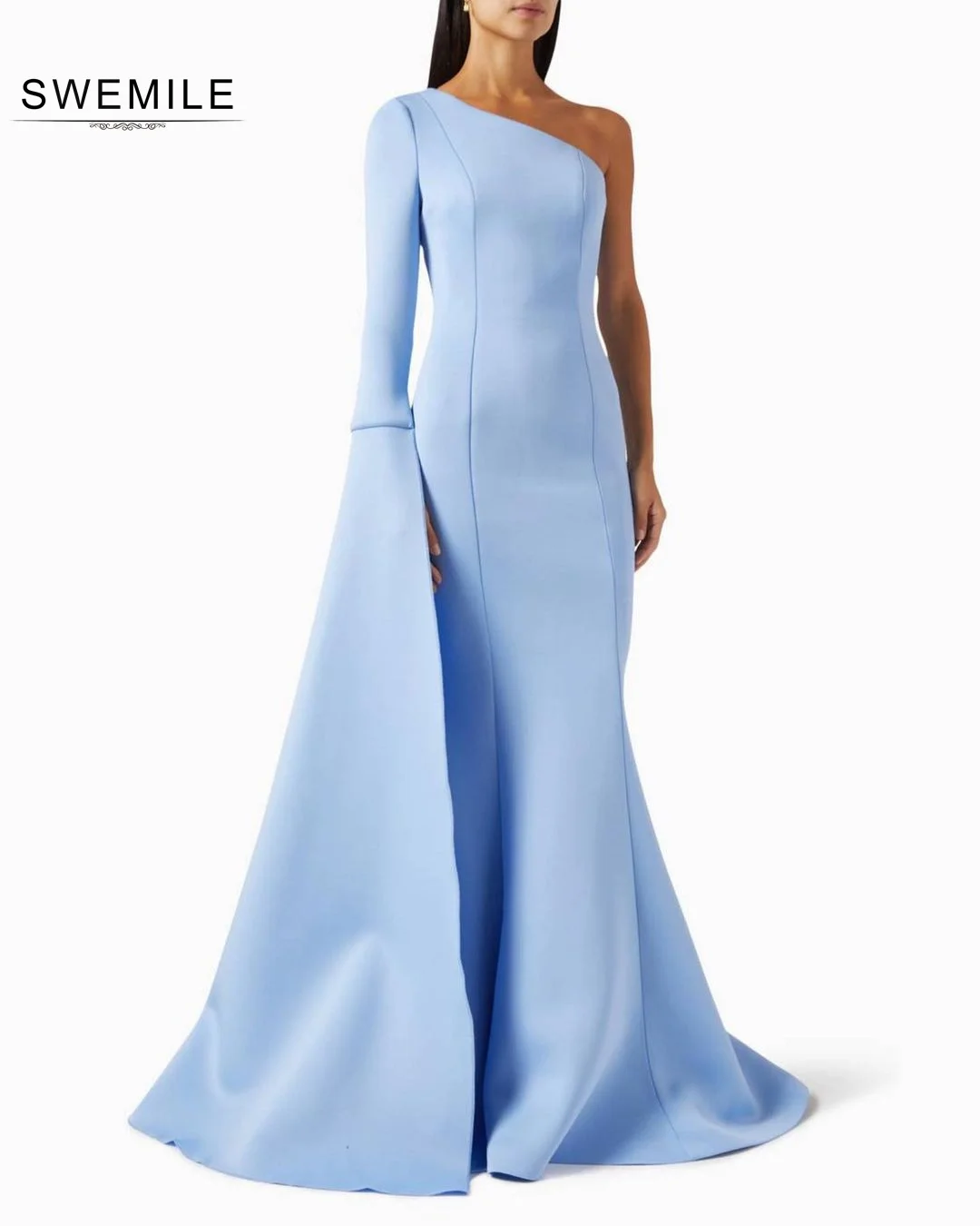SWEMILE Blue Mermaid One-Shoulder Zipper Up Floor-Length Long Sleeves Dresses For Special Events Prom Dresses Formal Occasion
SWEMILE Blue Mermaid One-Shoulder Zipper Up Floor-Length Long Sleeves Dresses For Special Events Prom Dresses Formal Occasion