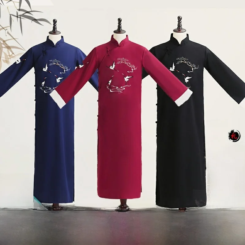Comedian Long Coat Men's Traditional Chinese Sle Long irt Side Button Performance Clothes Youth Polyester Embroidered
Comedian Long Coat Men's Traditional Chinese Sle Long irt Side Button Performance Clothes Youth Polyester Embroidered