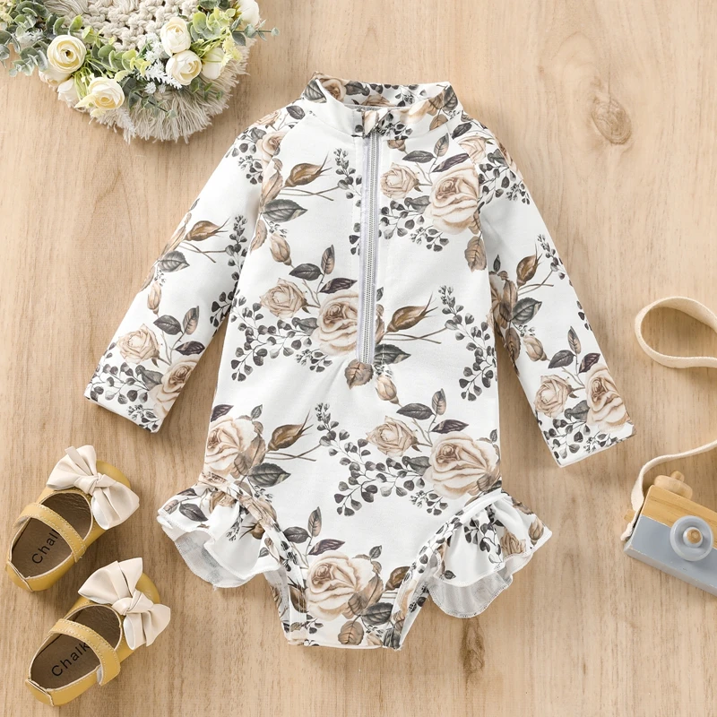 Baby Girl Swimsuits Summer Floral Print Reversible Knot Jumpsuit Beachwear for Toddler Bathing Suits
Baby Girl Swimsuits Summer Floral Print Reversible Knot Jumpsuit Beachwear for Toddler Bathing Suits