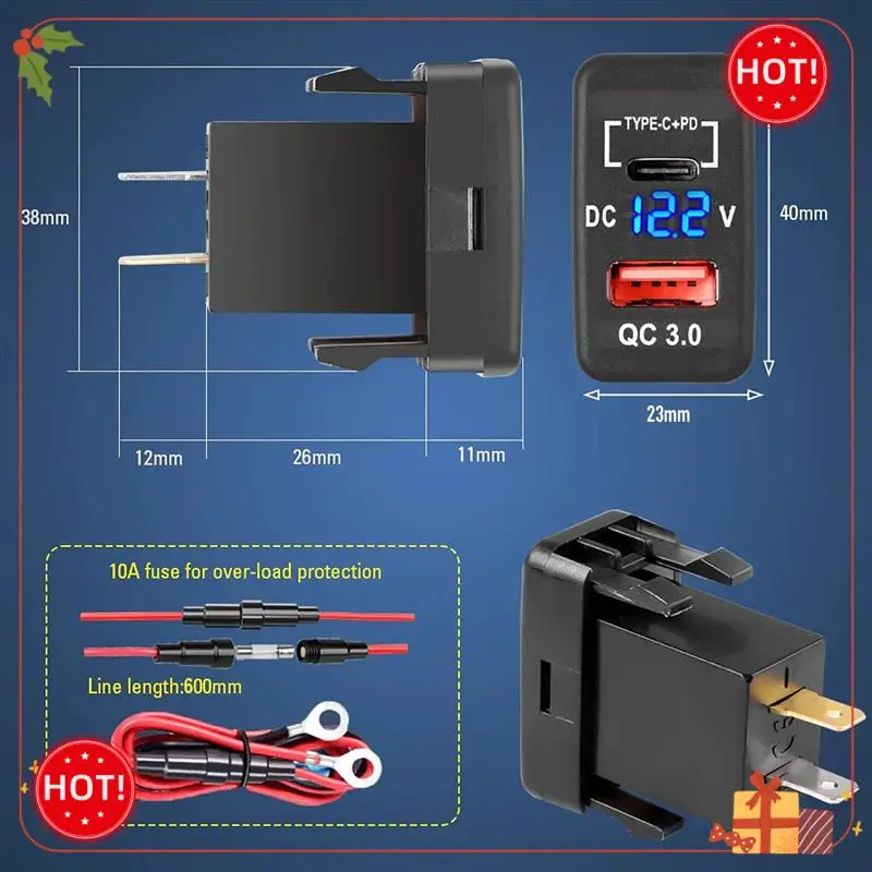 Прочная USB-розетка-12 В-24 В, двойная быстрая зарядка 3.0 и PD USB C, разъем для зарядного устройства, адаптер питания для автомобиля, лодки, морского грузовика
Прочная USB-розетка-12 В-24 В, двойная быстрая зарядка 3.0 и PD USB C, разъем для зарядного устройства, адаптер питания для автомобиля, лодки, морского грузовика