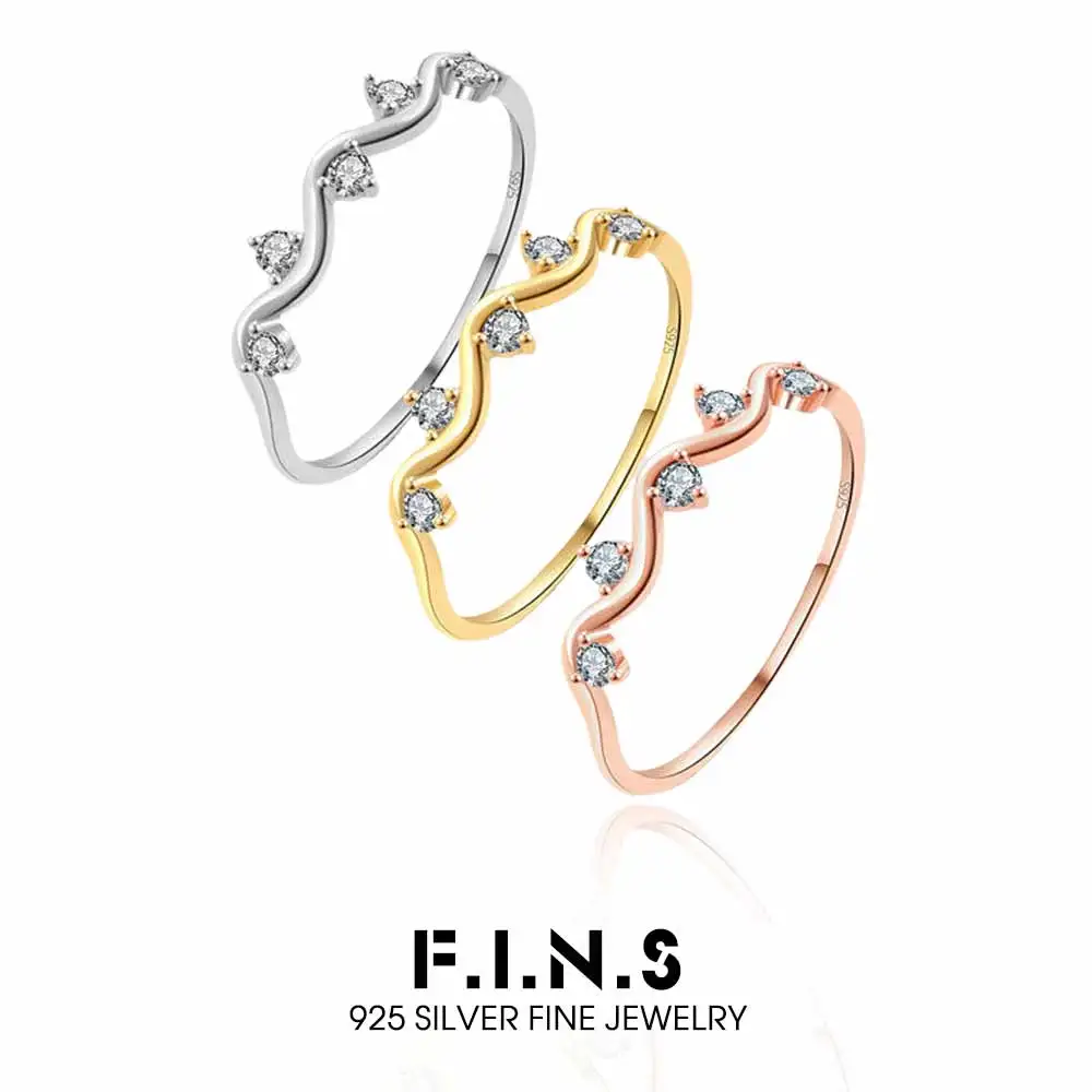 F.I.N.S Original Minimalist S925 Sterling Silver Wavy Zircon Ring Simple Small Tail Finger Enagagement Stack Fine Jewelry Gifts
F.I.N.S Original Minimalist S925 Sterling Silver Wavy Zircon Ring Simple Small Tail Finger Enagagement Stack Fine Jewelry Gifts