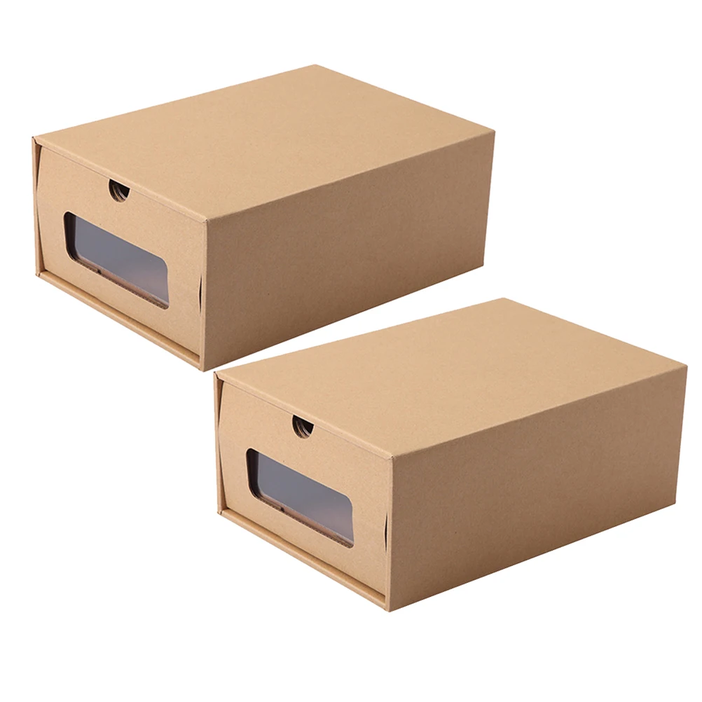 2 Pcs Kraft Paper Larger And Thicker Shoe Box Storage Boxes Shoes With Lids Case Dust Proof Clothing Storage And Sorting Box
2 Pcs Kraft Paper Larger And Thicker Shoe Box Storage Boxes Shoes With Lids Case Dust Proof Clothing Storage And Sorting Box