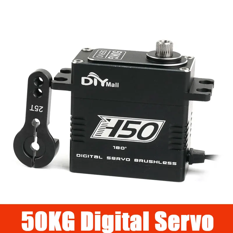 50kg.cm 8.4V Digital Servo All-metal Brushless Motor Waterproof IP67 Steel Gear High Torque for RC Cars Vehicle Robot Servos
50kg.cm 8.4V Digital Servo All-metal Brushless Motor Waterproof IP67 Steel Gear High Torque for RC Cars Vehicle Robot Servos