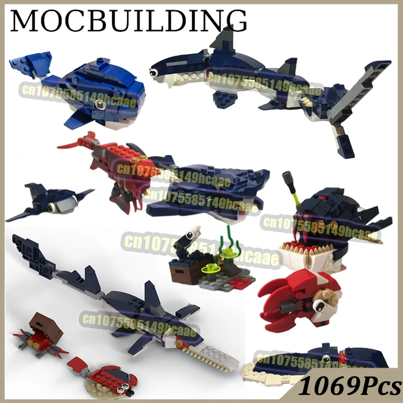Ocean Creature Cuttlefish Whale Blocks MOC Building Blocks Hammerhead Shark Mantaray Monkfish Shrimp Construction Crab Toys
Ocean Creature Cuttlefish Whale Blocks MOC Building Blocks Hammerhead Shark Mantaray Monkfish Shrimp Construction Crab Toys