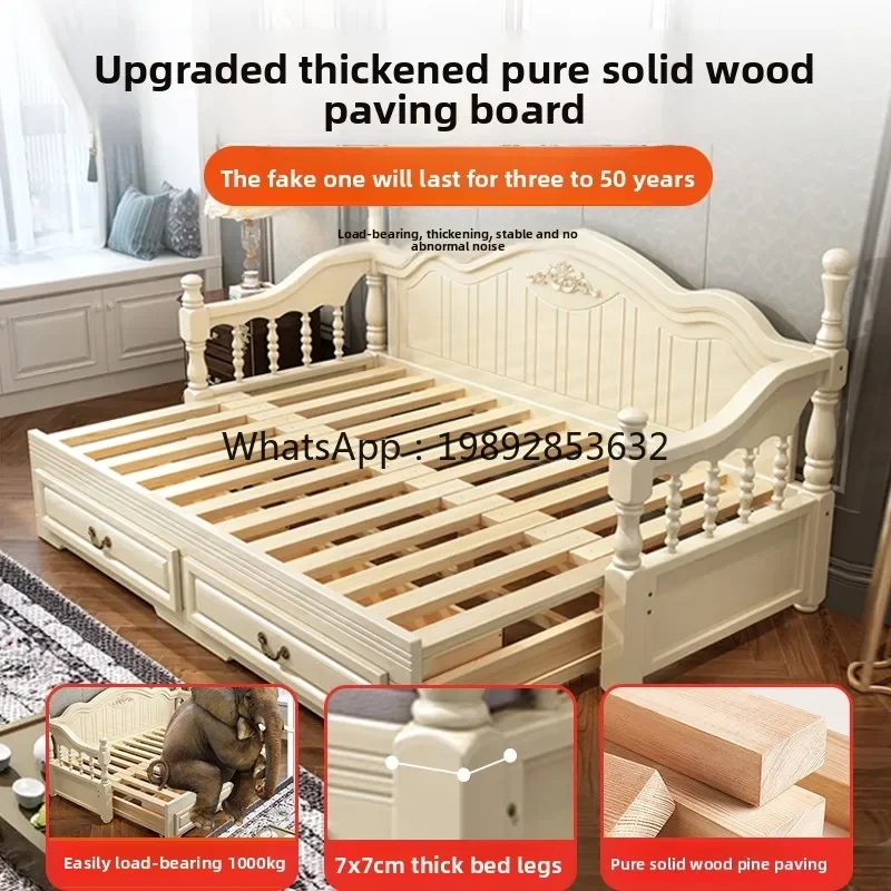 LYY European Style Solid Wood Sofa Bed Dual-use Folding Living Room Multi-functional Double Single Bed Telescopic Pull-out Bed
LYY European Style Solid Wood Sofa Bed Dual-use Folding Living Room Multi-functional Double Single Bed Telescopic Pull-out Bed