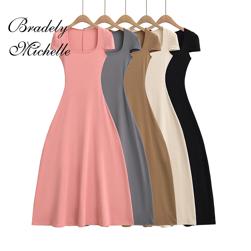 Summer Dresses for Women 2023 Sexy Dress Vestido Knitted Pullover Square Collar Bodycon Long Dress
Summer Dresses for Women 2023 Sexy Dress Vestido Knitted Pullover Square Collar Bodycon Long Dress