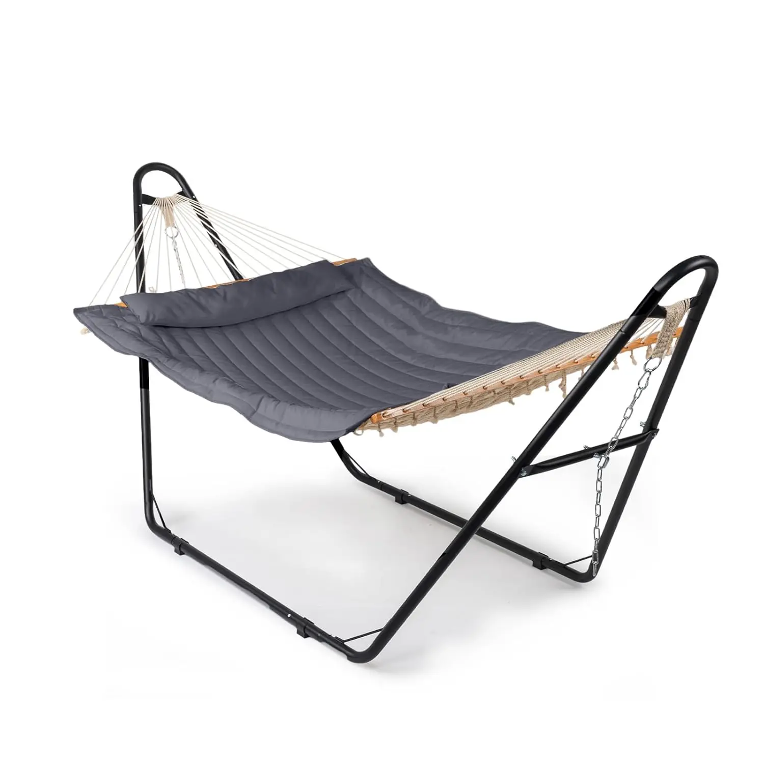 Heavy Duty Double Barrel Hammock Bed w/ Stand Adjustable 550LBS for Outdoor Patio Yard Garden, Customized
Heavy Duty Double Barrel Hammock Bed w/ Stand Adjustable 550LBS for Outdoor Patio Yard Garden, Customized