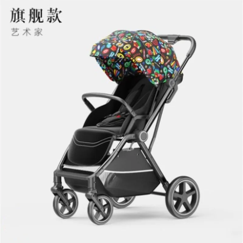 High-landscape two-way stroller can sit and lie ultra-light folding shock-absorbing newborn children's stroller
High-landscape two-way stroller can sit and lie ultra-light folding shock-absorbing newborn children's stroller