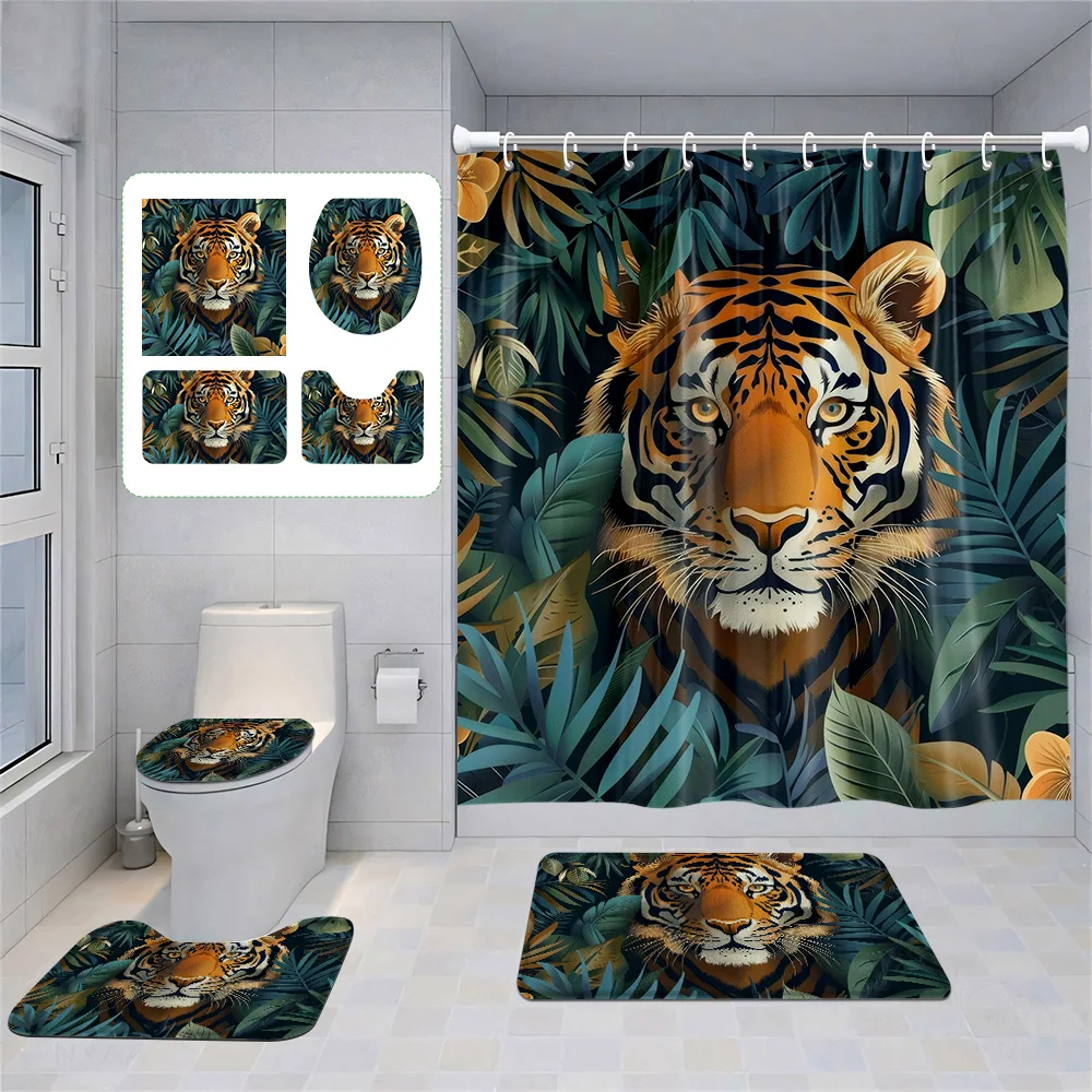 Animal Theme Waterproof Shower Curtain suit Polyester Mildew Resistant Bathroom Curtain Floor Mat Nordic Style Home Decoration
Animal Theme Waterproof Shower Curtain suit Polyester Mildew Resistant Bathroom Curtain Floor Mat Nordic Style Home Decoration