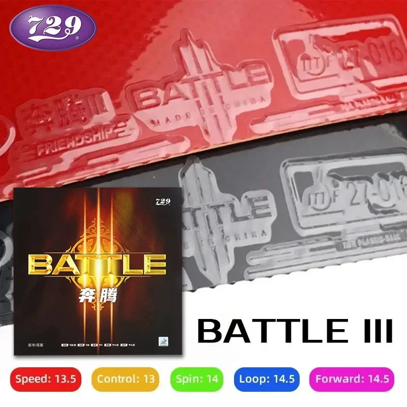 Battle III Table Tennis Rubber Friendship 729 Pips-in 38/39/40 Degree Ping Pong Rubber with Hard Thick Sponge ITTF Approved
Battle III Table Tennis Rubber Friendship 729 Pips-in 38/39/40 Degree Ping Pong Rubber with Hard Thick Sponge ITTF Approved