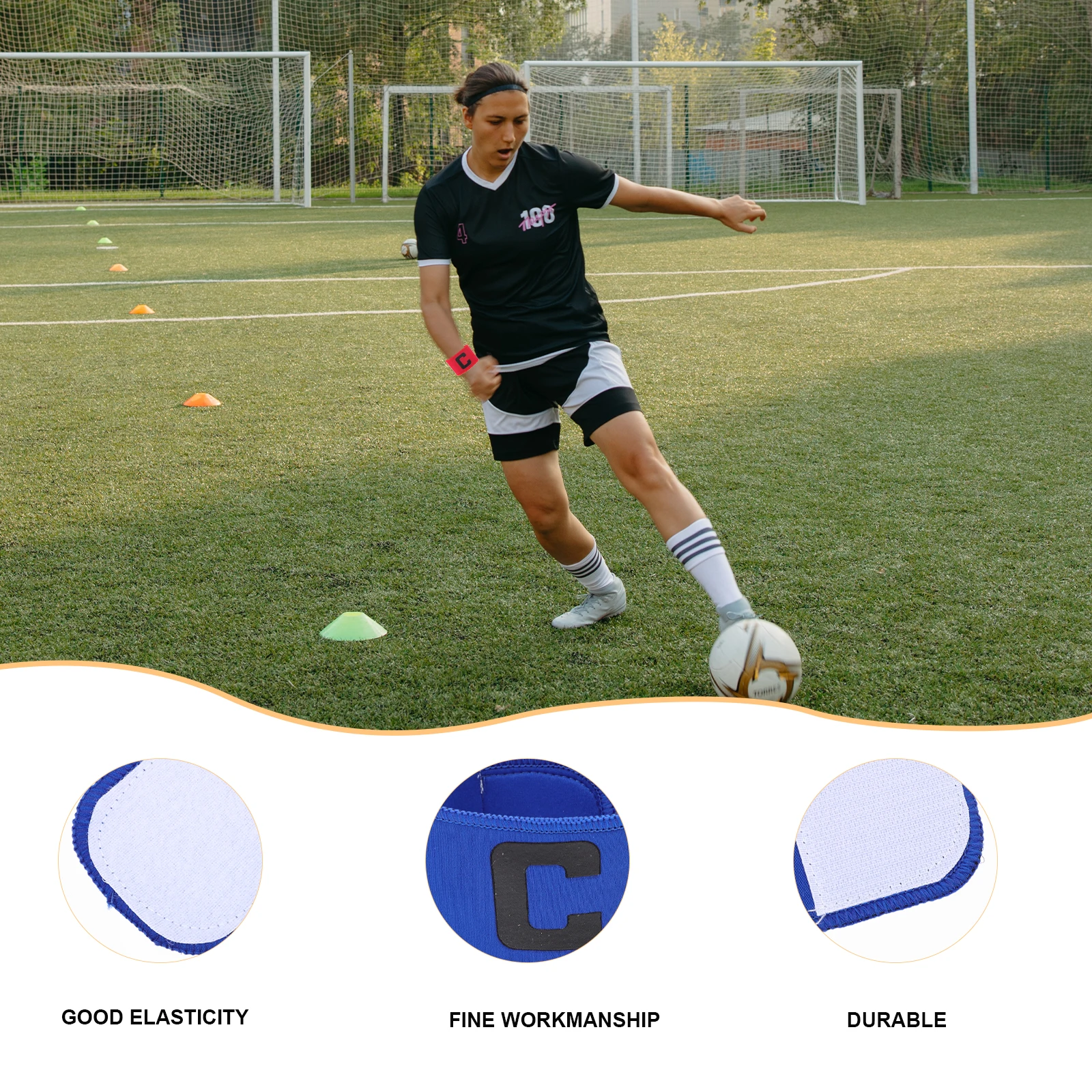4pcs Football Captain Logo Armband Elastic Soccer Adjustable Sports Supplies C-mark Bands Team Unity Durable Rubber Anti-slip
4pcs Football Captain Logo Armband Elastic Soccer Adjustable Sports Supplies C-mark Bands Team Unity Durable Rubber Anti-slip