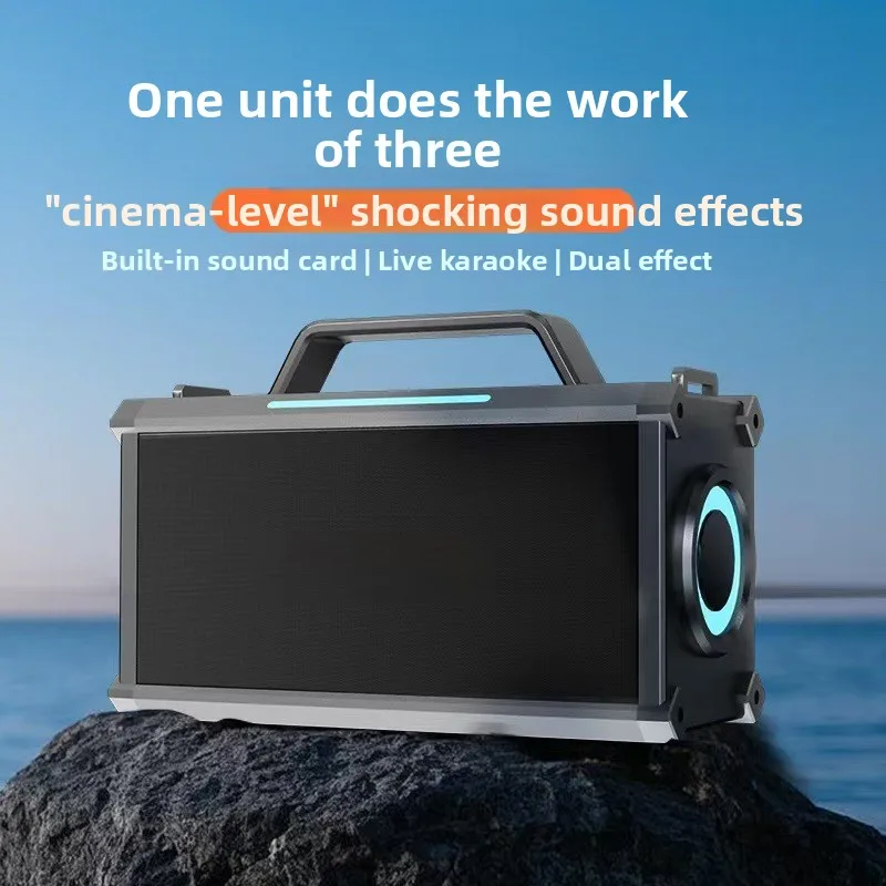 Беспроводная умная Bluetooth-колонка, портативная, для улицы, для караоке, домашняя акустическая система с сабвуфером, Bluetooth.
Беспроводная умная Bluetooth-колонка, портативная, для улицы, для караоке, домашняя акустическая система с сабвуфером, Bluetooth.