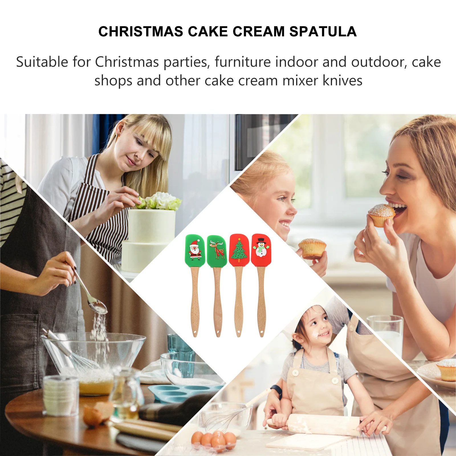 4pcs Butter Scraper Christmas Design Cake Spatula For Cream Baking Kitchen Tool Set Baking Supply Mixed Colors
4pcs Butter Scraper Christmas Design Cake Spatula For Cream Baking Kitchen Tool Set Baking Supply Mixed Colors