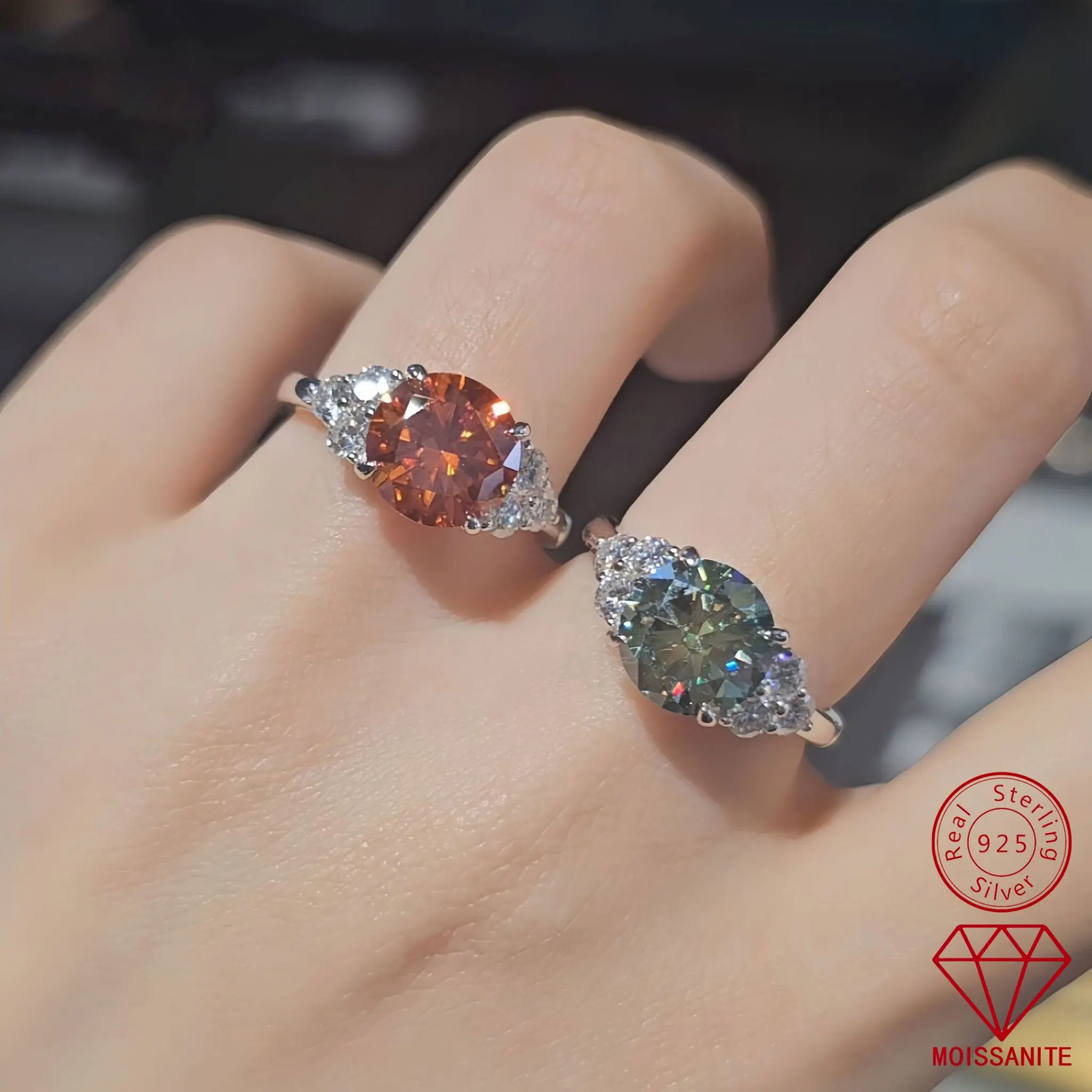 925 silver 3-carat colored moissanite Green ring, niche luxury proposal ring, unique design for men and women's wedding engagement ring, Valentine's Day/commemorative gift, birthday gift, anniversary gift
925 silver 3-carat colored moissanite Green ring, niche luxury proposal ring, unique design for men and women's wedding engagement ring, Valentine's Day/commemorative gift, birthday gift, anniversary gift
