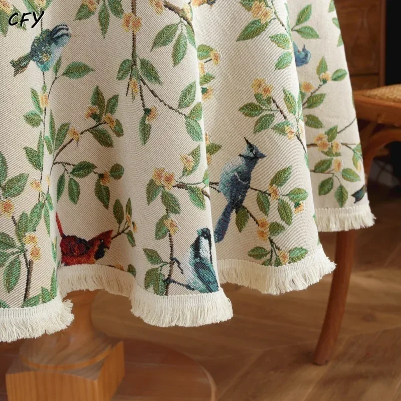 Cotton Linen European Classical Jacquard Bird Round Table Cloth Fabric Coffee Cafe Decor Table Cover Room Decor Aesthetic
Cotton Linen European Classical Jacquard Bird Round Table Cloth Fabric Coffee Cafe Decor Table Cover Room Decor Aesthetic