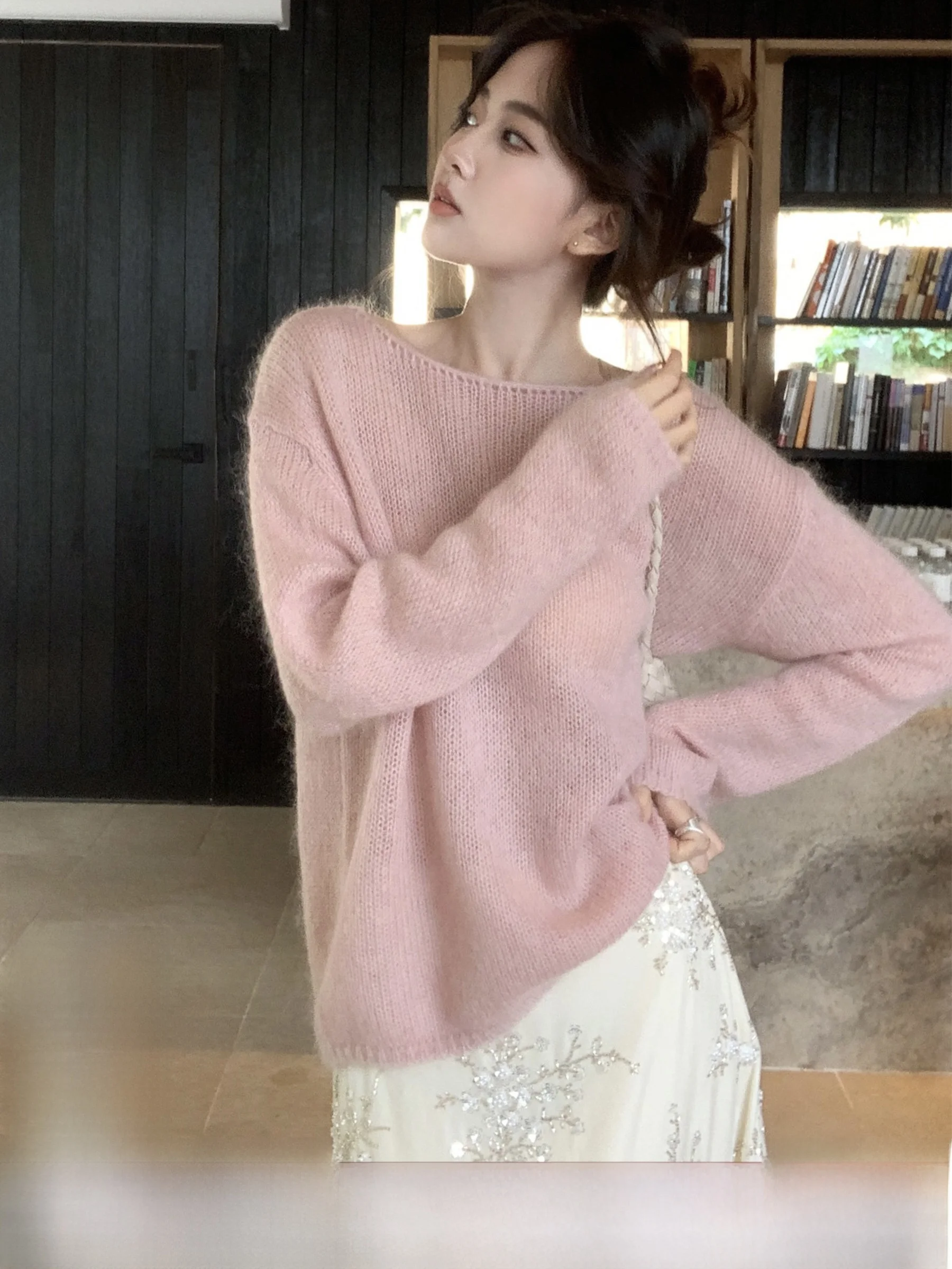 Soft Cozy Pure Color Loose Knitted Sweater SYT Camere Casual Sle Women's Faion Autumn 2025 oulder Drop Sve Neline
Soft Cozy Pure Color Loose Knitted Sweater SYT Camere Casual Sle Women's Faion Autumn 2025 oulder Drop Sve Neline