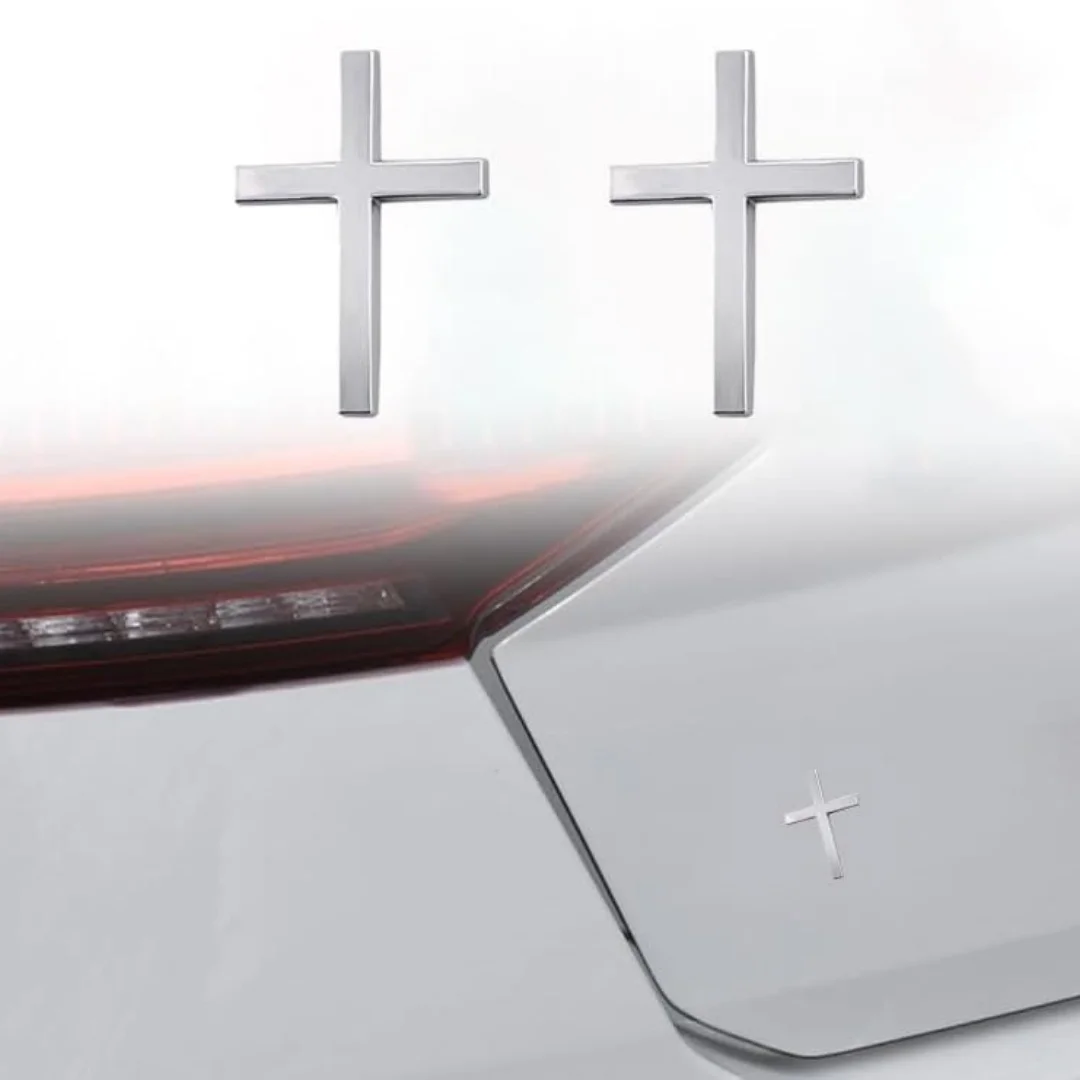 2PCS Individual Jesus Cross Car Emblem,3D Metal Car Badges for Covering Scratches and Cars Decoration,Universal & Self-Adhesive Cross Stickers for Cars Exterior Accessories (Silver)
2PCS Individual Jesus Cross Car Emblem,3D Metal Car Badges for Covering Scratches and Cars Decoration,Universal & Self-Adhesive Cross Stickers for Cars Exterior Accessories (Silver)