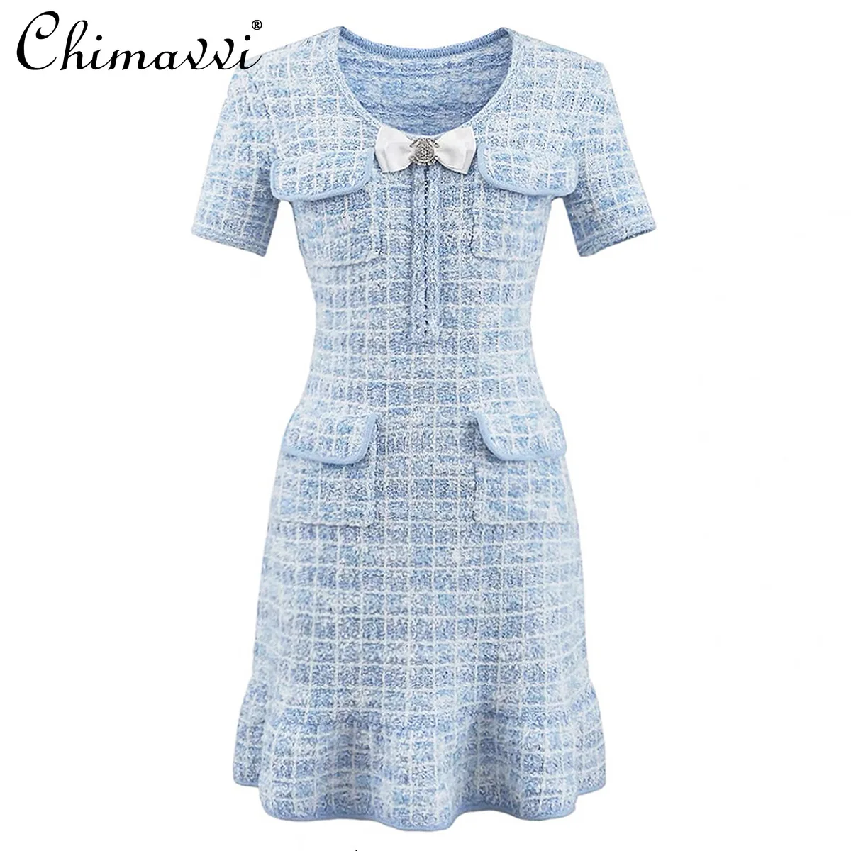 2025 Summer New Heavy Bow Diamond Buckle Slim Temperament Short Women's Dress Fashion Short Sleeve Slim Party Banquet Dresses
2025 Summer New Heavy Bow Diamond Buckle Slim Temperament Short Women's Dress Fashion Short Sleeve Slim Party Banquet Dresses