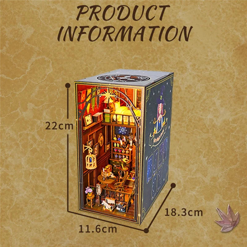 ABUM-DIY Book Nook Kit Wooden House 3D Puzzle Assembly Model Construction Bookshelf Insert Decoration
ABUM-DIY Book Nook Kit Wooden House 3D Puzzle Assembly Model Construction Bookshelf Insert Decoration