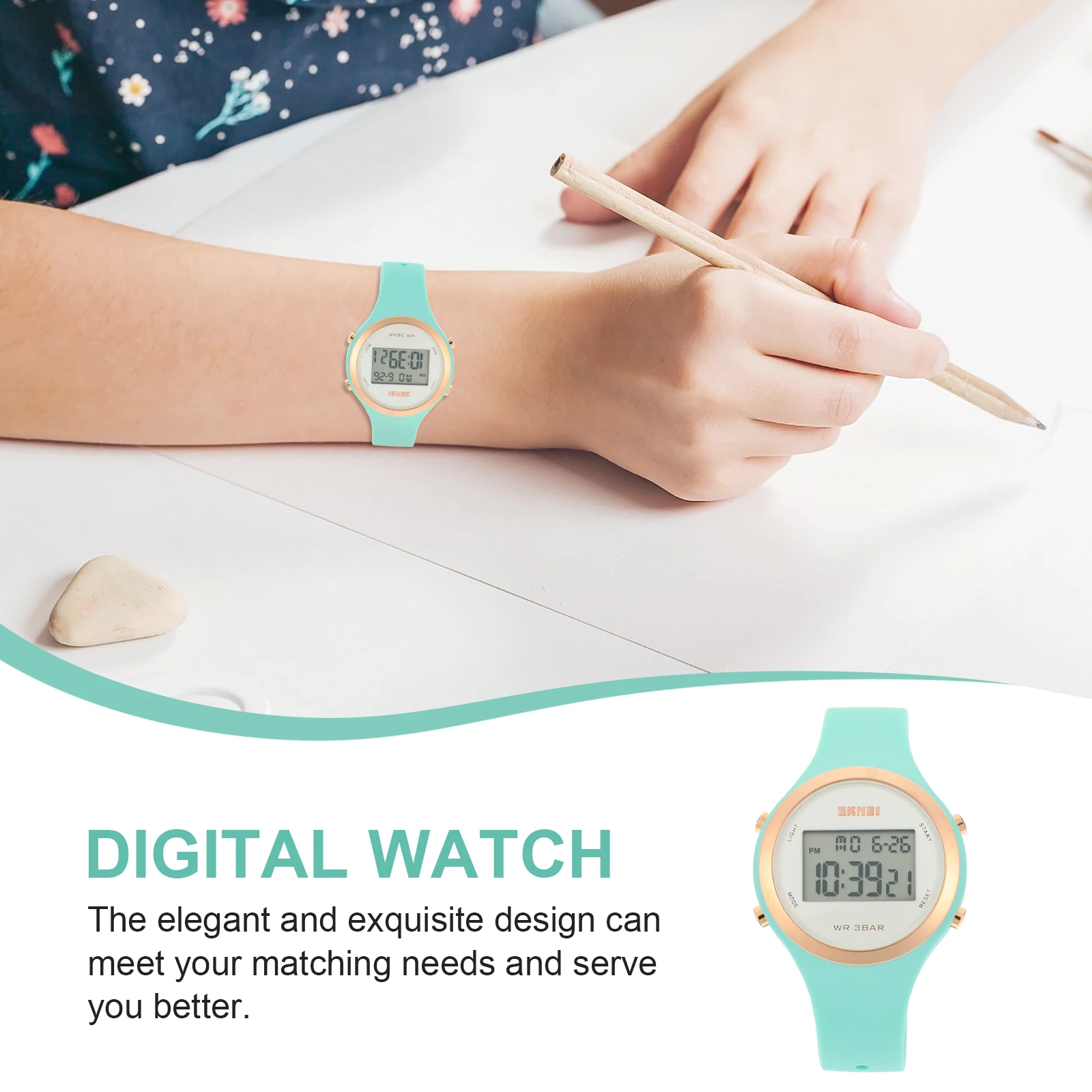 Digital Sports Waterproof Outdoor Wristwatch Multifunction Shallow Green Digital Sports Watch Quartz Ladies Watches
Digital Sports Waterproof Outdoor Wristwatch Multifunction Shallow Green Digital Sports Watch Quartz Ladies Watches