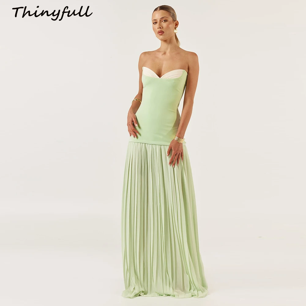 Thinyfull A-line Chiffon Prom Dress Sweetheart Sleeveless Ruched Evening Party Gown Long Special Occasion Dress Customized
Thinyfull A-line Chiffon Prom Dress Sweetheart Sleeveless Ruched Evening Party Gown Long Special Occasion Dress Customized