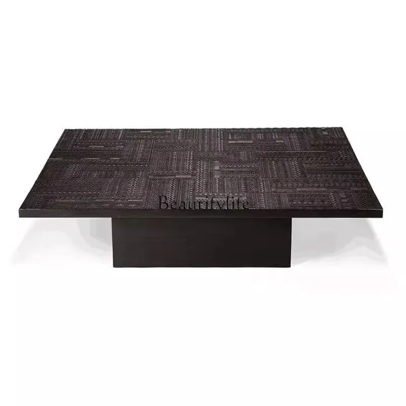 GNordic retro high-end solid wood coffee table industrial style homestay villa large apartment hand-carved square
GNordic retro high-end solid wood coffee table industrial style homestay villa large apartment hand-carved square