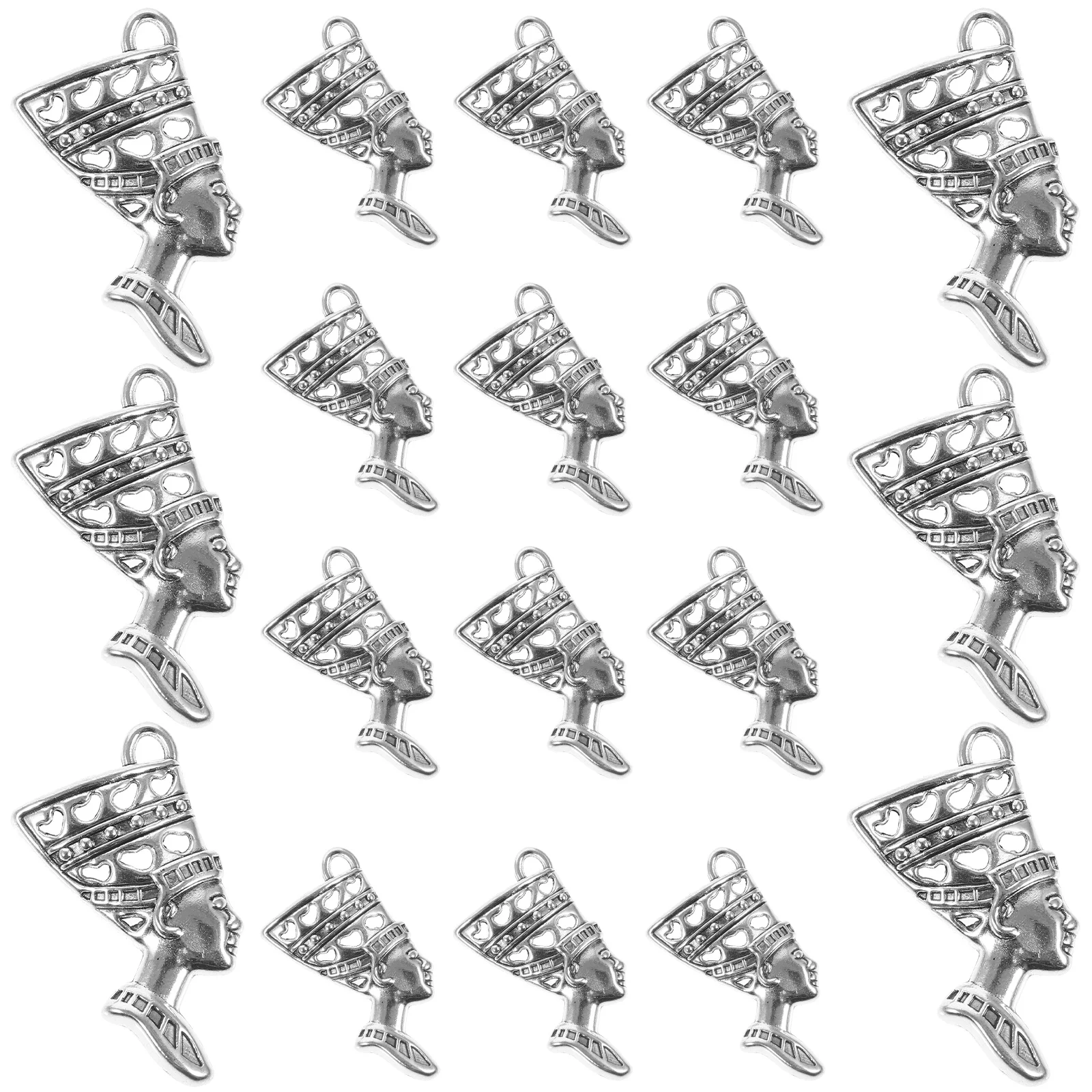 20 Pcs Queen Portrait Pendant DIY Making Charms Sweater Chain Keychain Egyptian Silver
20 Pcs Queen Portrait Pendant DIY Making Charms Sweater Chain Keychain Egyptian Silver