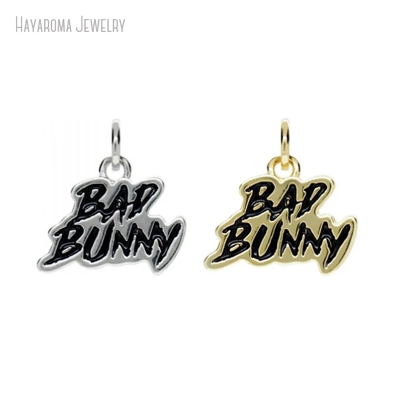 10Pcs Wholesale Metal Pendant Black Enamel Plated Jewelry Copper Bad Bunny Alphabet Letter Charms
10Pcs Wholesale Metal Pendant Black Enamel Plated Jewelry Copper Bad Bunny Alphabet Letter Charms