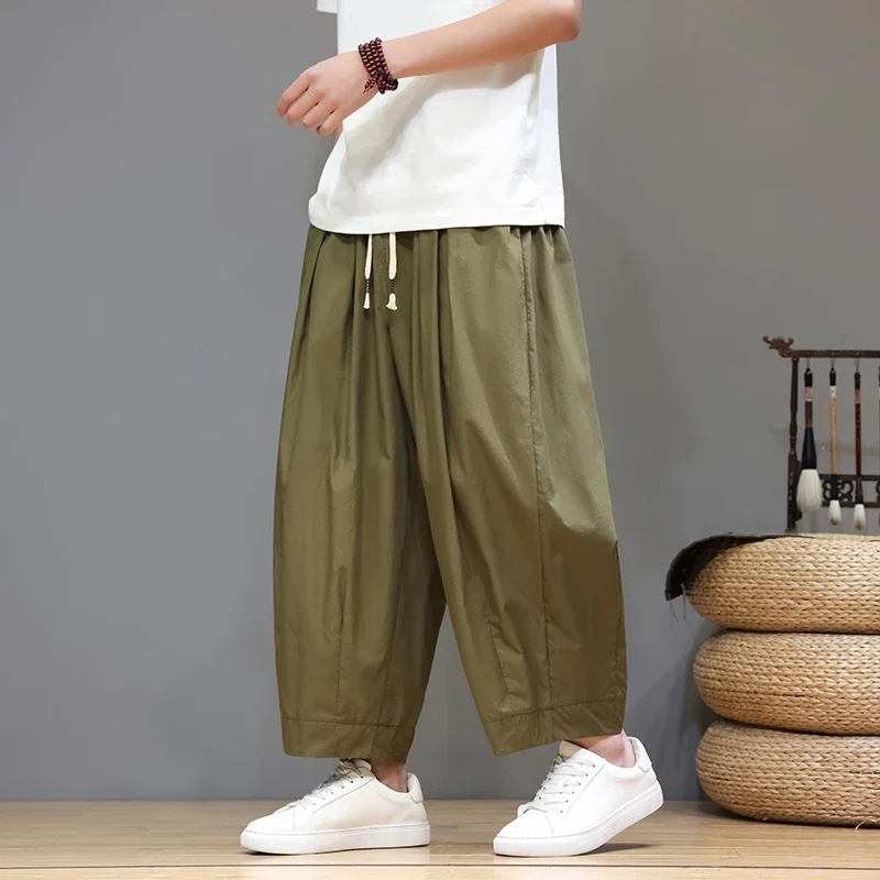 New Men Wide-leg Pants Harajuku Style Harem Pants Male Casual Sweatpants Vintage Loose Trousers Japanese Straight Leg Pants 
New Men Wide-leg Pants Harajuku Style Harem Pants Male Casual Sweatpants Vintage Loose Trousers Japanese Straight Leg Pants