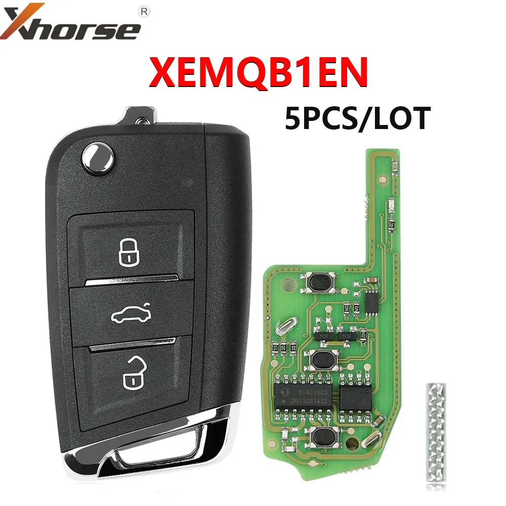 5pcs/Lot Original Xhorse XEMQB1EN Super Remote Key for VW MQB 3 Buttons with Built-in Super Chip English Version
5pcs/Lot Original Xhorse XEMQB1EN Super Remote Key for VW MQB 3 Buttons with Built-in Super Chip English Version
