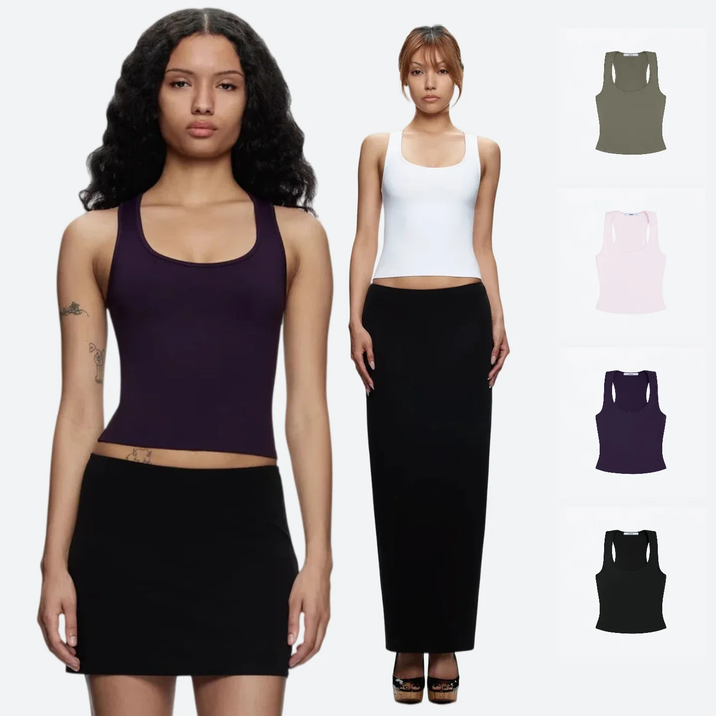 Tank High-Elastic Racerback Top, Slim-Fit Flattering Top, Versatile Basic Inner Wear, Everyday Commuting
Tank High-Elastic Racerback Top, Slim-Fit Flattering Top, Versatile Basic Inner Wear, Everyday Commuting