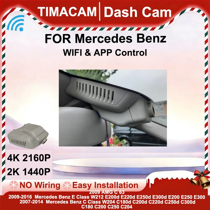 TIMACAM 2K 4K Dash Cam Car DVR Video Recorder for Mercedes Benz C Class w203 w204 for Mercedes Benz E Class w211 w212 GLK X204
TIMACAM 2K 4K Dash Cam Car DVR Video Recorder for Mercedes Benz C Class w203 w204 for Mercedes Benz E Class w211 w212 GLK X204