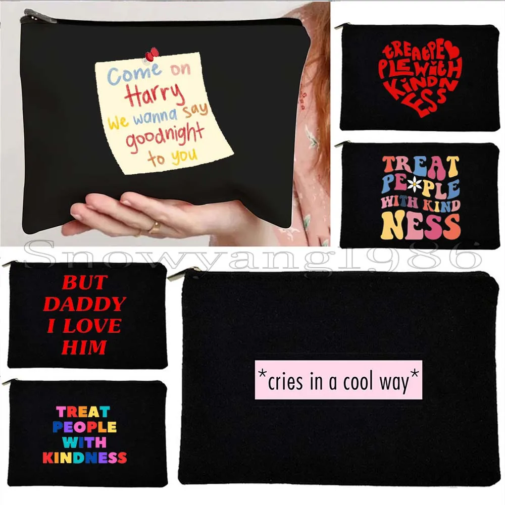 Cute Colorful Treat People With Kindness Letter Print Sunflower Gifts Canvas Cosmetic Bags Makeup Toilet Bag Pencil Case Pouch
Cute Colorful Treat People With Kindness Letter Print Sunflower Gifts Canvas Cosmetic Bags Makeup Toilet Bag Pencil Case Pouch