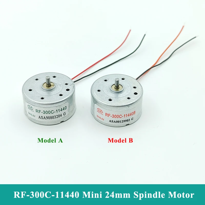 RF-300C-11440 Micro 300 Motor DC 1.5V-6V 5V 6500RPM Mini 24mm Round Spindle Motor Silent DIY CD DVD Player Loder Toy Fan Engine
RF-300C-11440 Micro 300 Motor DC 1.5V-6V 5V 6500RPM Mini 24mm Round Spindle Motor Silent DIY CD DVD Player Loder Toy Fan Engine