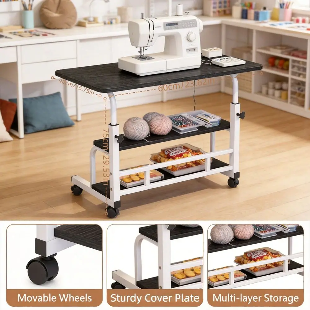 Workbench Home Office Desk, Computer Desk With Wheels, Portable Storage Craft Table, Height Adjustable Desk, Suitable For Livin
Workbench Home Office Desk, Computer Desk With Wheels, Portable Storage Craft Table, Height Adjustable Desk, Suitable For Livin